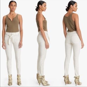 MOTHER denim creamy White The Tie Patch Looker Sz2/25